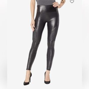 SPANX Faux Leather Moto Leggings NWOT